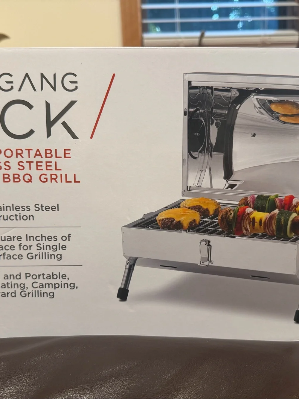 Wolfgang Puck Stainless Steel Lightweight Portable Outdoor Charcoal Grill New